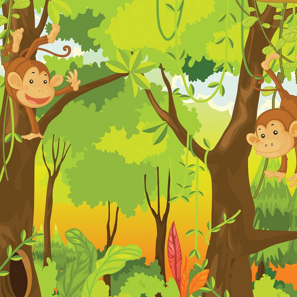 Papier peint mural « Monkeys The Jungle »