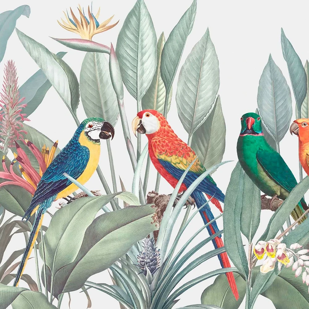 Papier peint mural « Redoute Jungle Parrots »