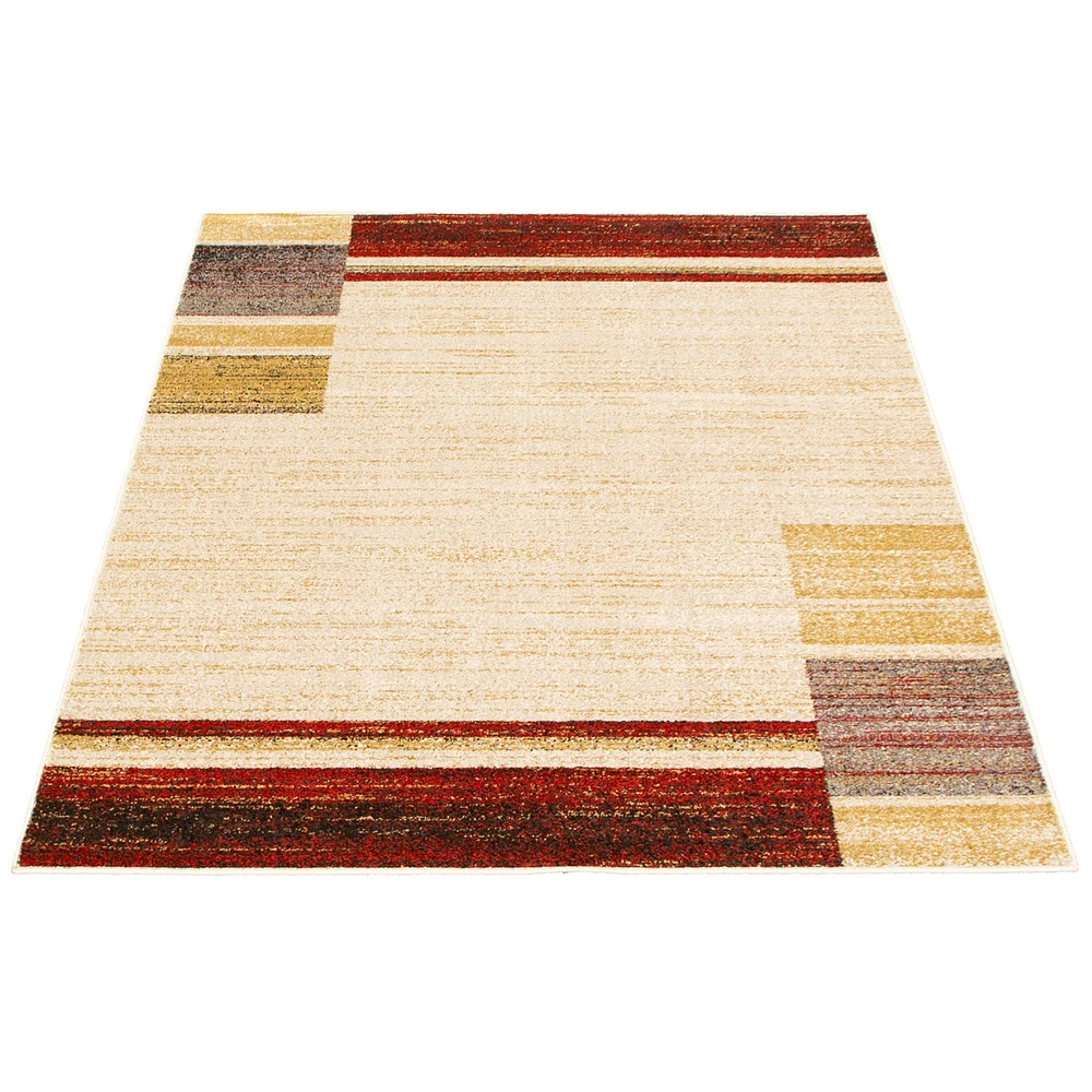 Modern Gabbeh Ivory/Red Rug