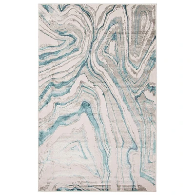 Zhara Contemporary Teal Area Rug