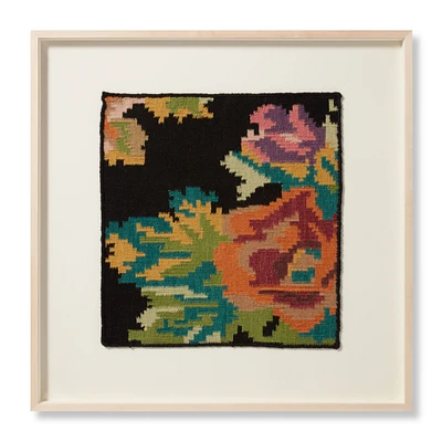 Loloi Blooms Berry Black and Multi 2'8 " x 2'8 " Wall Art