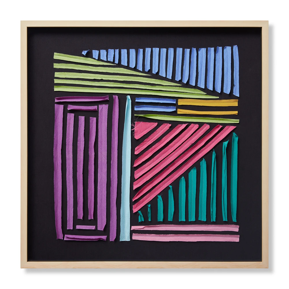 Loloi Plain Spoken Black and Multi 3'4 " x 3'4 " Wall Art