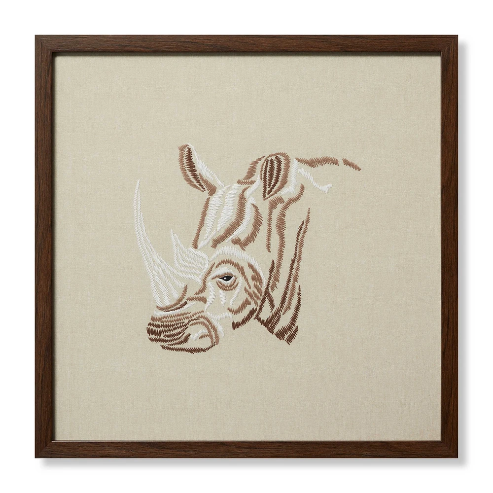 Loloi Black Rhino Beige and Ivory 2' x 2' Wall Art
