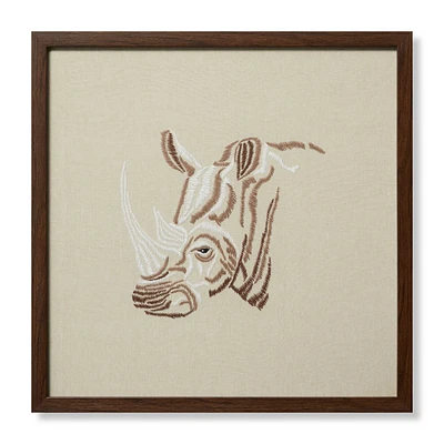 Loloi Black Rhino Beige and Ivory 2' x 2' Wall Art