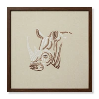 Loloi Black Rhino Beige and Ivory 2' x 2' Wall Art