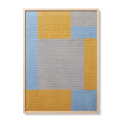 Loloi Headline Gold and Grey 3'4 " x 4'8 " Wall Art