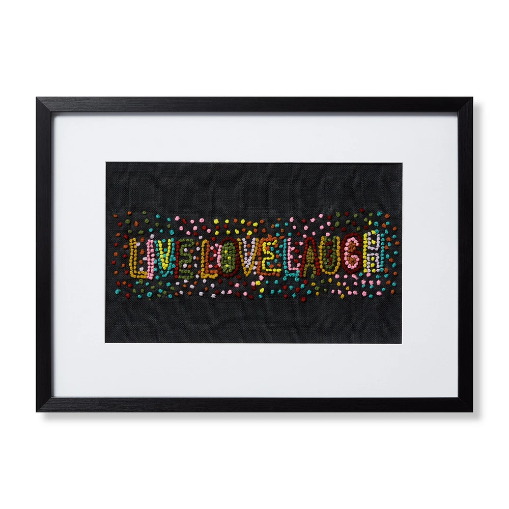 Loloi Live, Love, Laugh Black and Multi 2'5 " x 1'9 " Wall Art