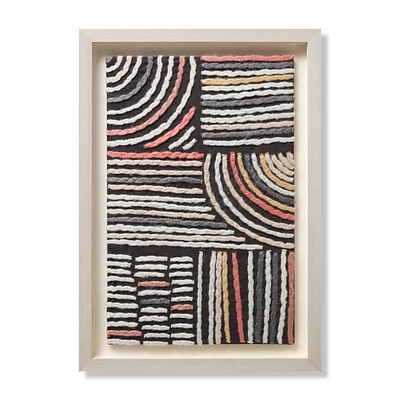 Loloi Matrix Brown and Beige 2'4 " x 1'8 " Wall Art
