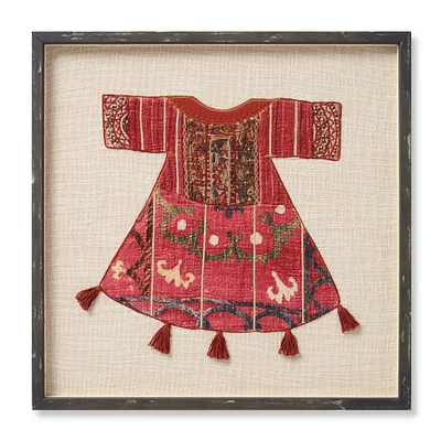 Loloi Gilan Red and Ivory 1'11 " x 1'11 " Wall Art