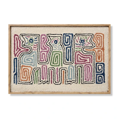Loloi Dule Multi and Black 3'2 " x 2'2 " Wall Art