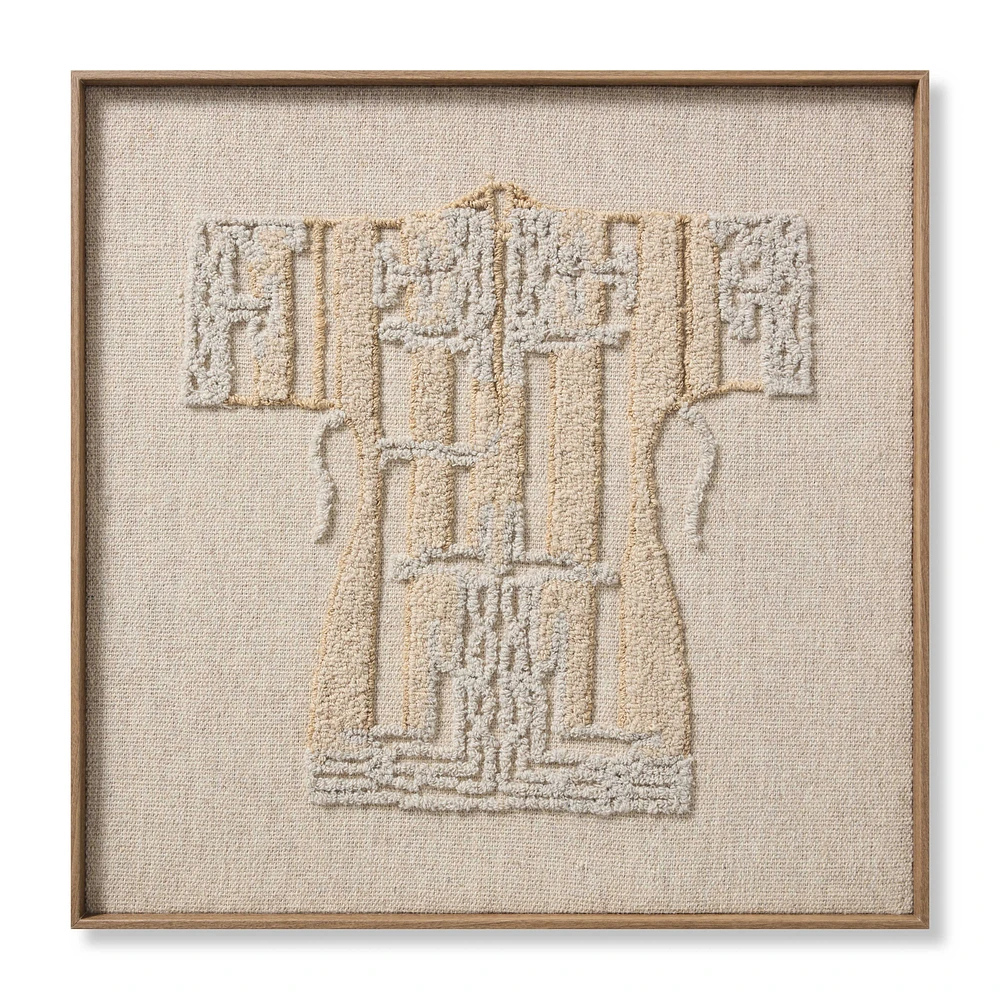Loloi Kimono Grey and Beige 2'9 " x 2'9 " Wall Art
