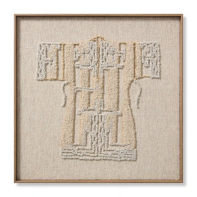 Loloi Kimono Grey and Beige 2'9 " x 2'9 " Wall Art