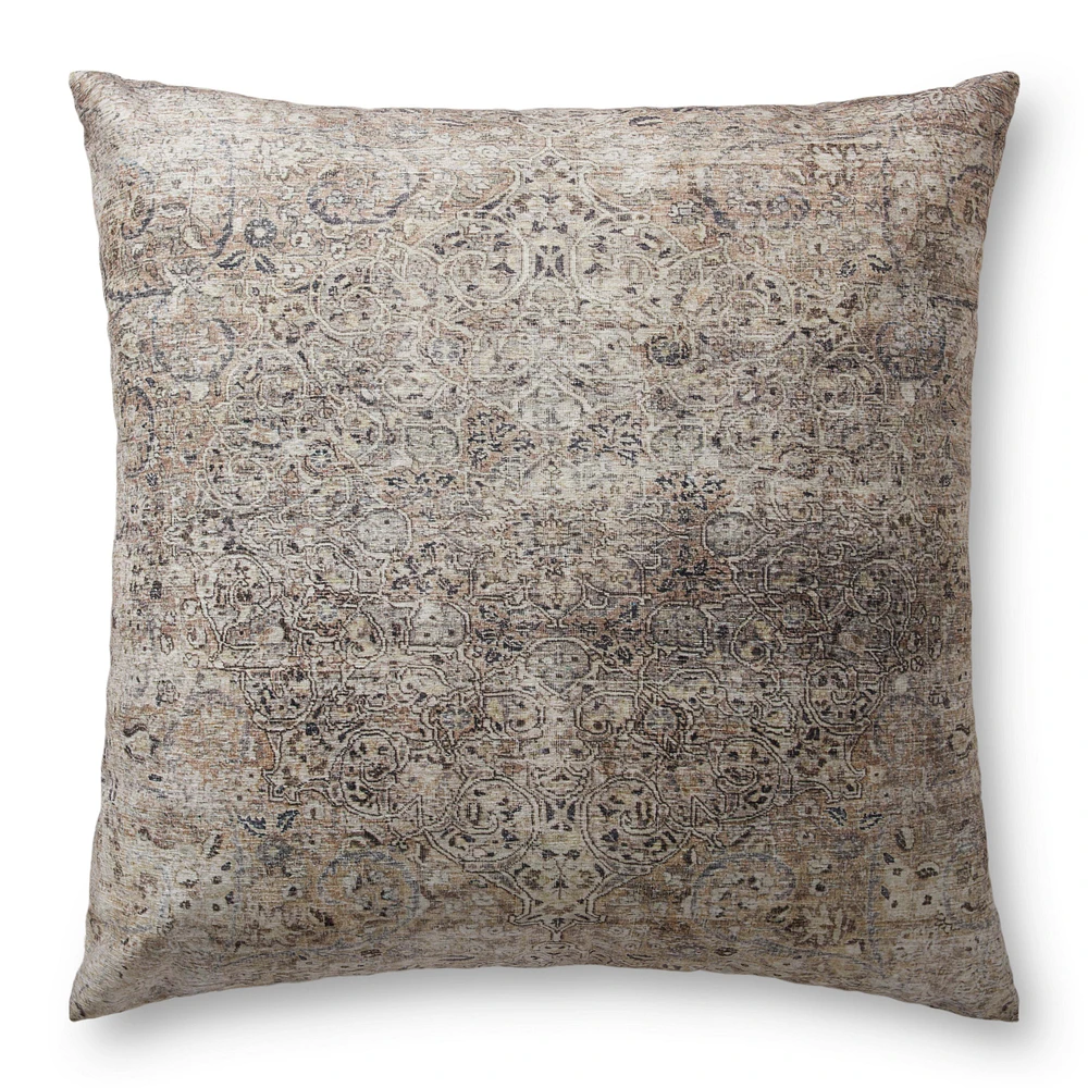 Loloi Natural and Ivory Rye Cushion