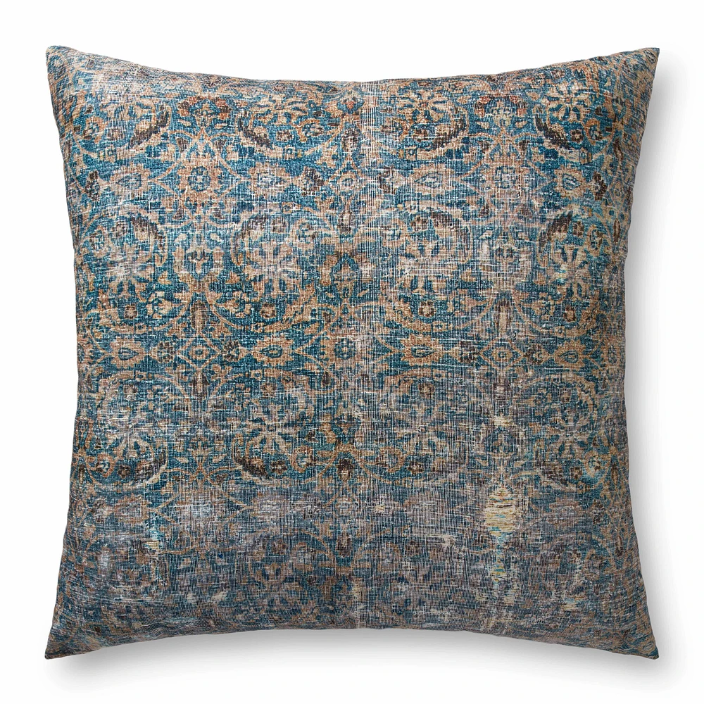 Coussin Banks par Loloi - Lagoon et Brun