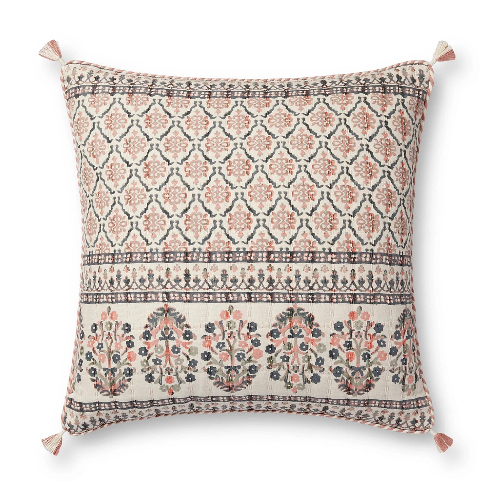 Loloi Farren Pink and Multi Cushion