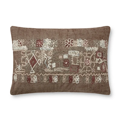 Loloi Dax Taupe and Multi Cushion