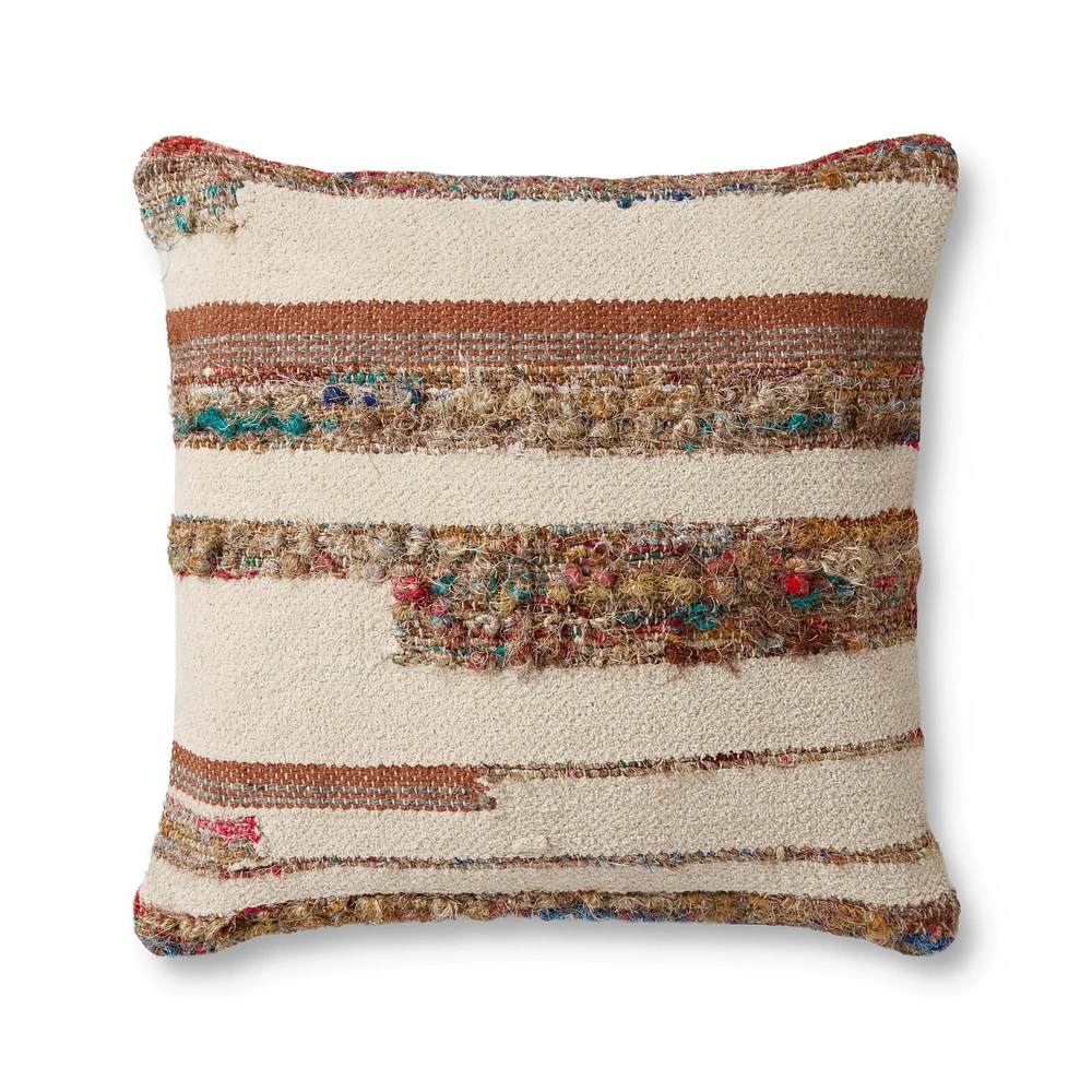 Loloi Marlowe Ivory and Multi Cushion