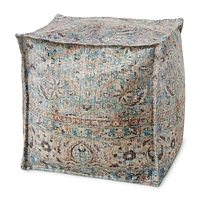 Loloi Alex Gold and Multi Pouf