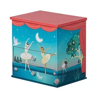 Mele and Co Mariel Musical Ballerina Jewellery Box - Blue and Coral