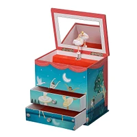 Mele and Co Mariel Musical Ballerina Jewellery Box - Blue and Coral