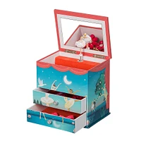 Mele and Co Mariel Musical Ballerina Jewellery Box - Blue and Coral