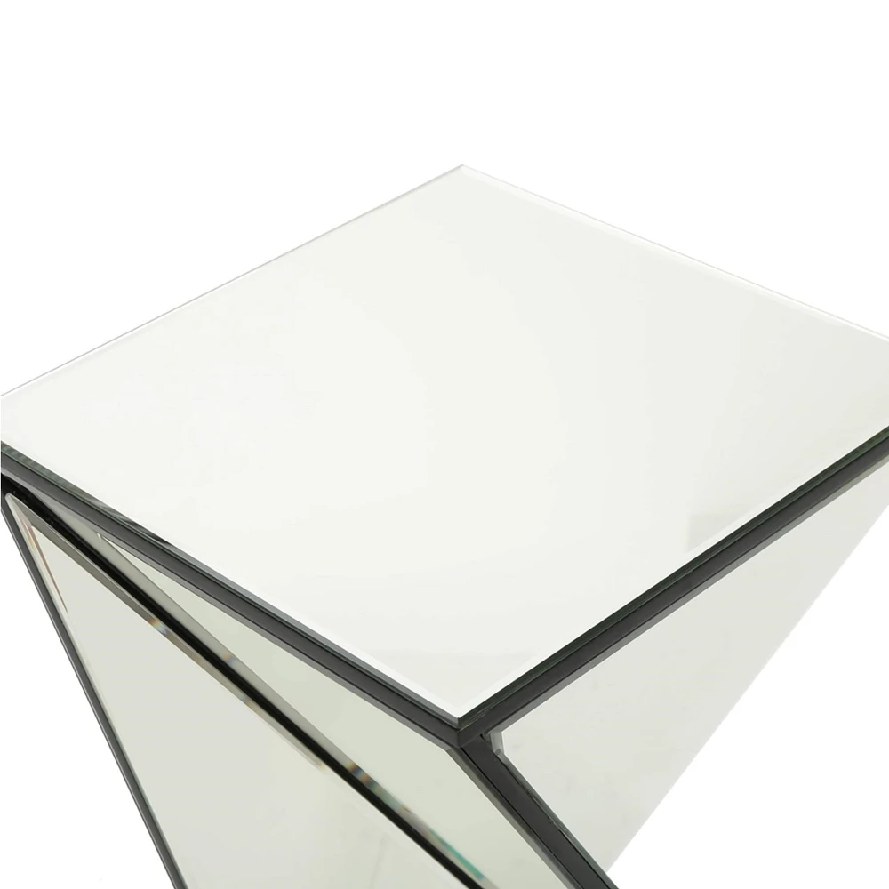 Modern Geometric Mirror Accent Table