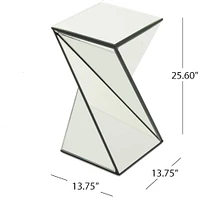 Modern Geometric Mirror Accent Table