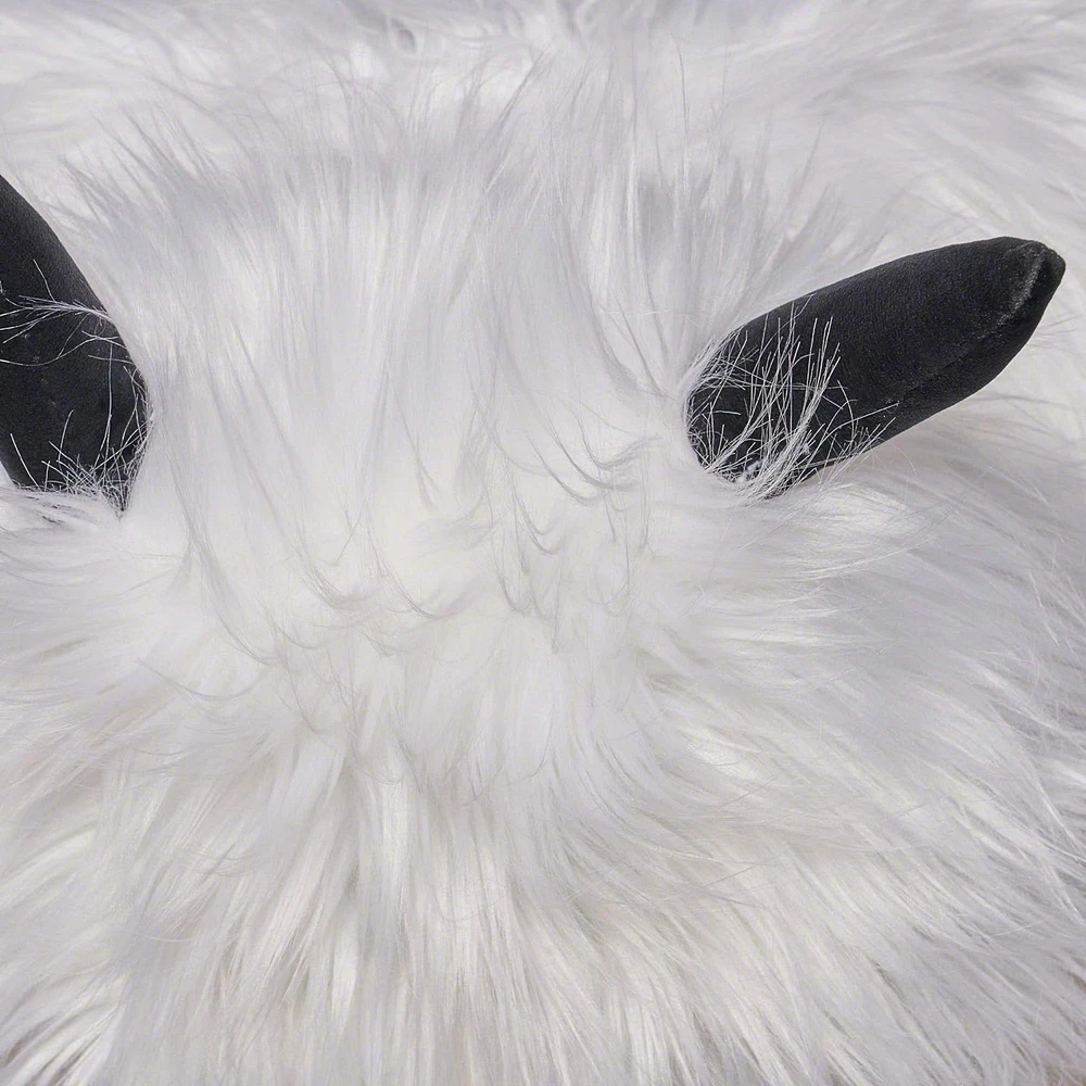 White Yak Fur Ottoman