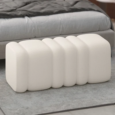 BRAZIE BUBBLE Ottoman - Ivory