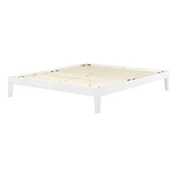 Vito King Solid Wood Platform Bed in Pure White by South Shore Furniture