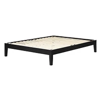 Vito Queen Solid Wood Platform Bed Pure Black by South Shore Furniture