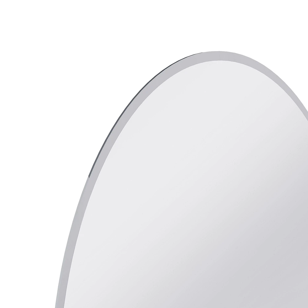 Charles Frameless Oval Wall Mirror