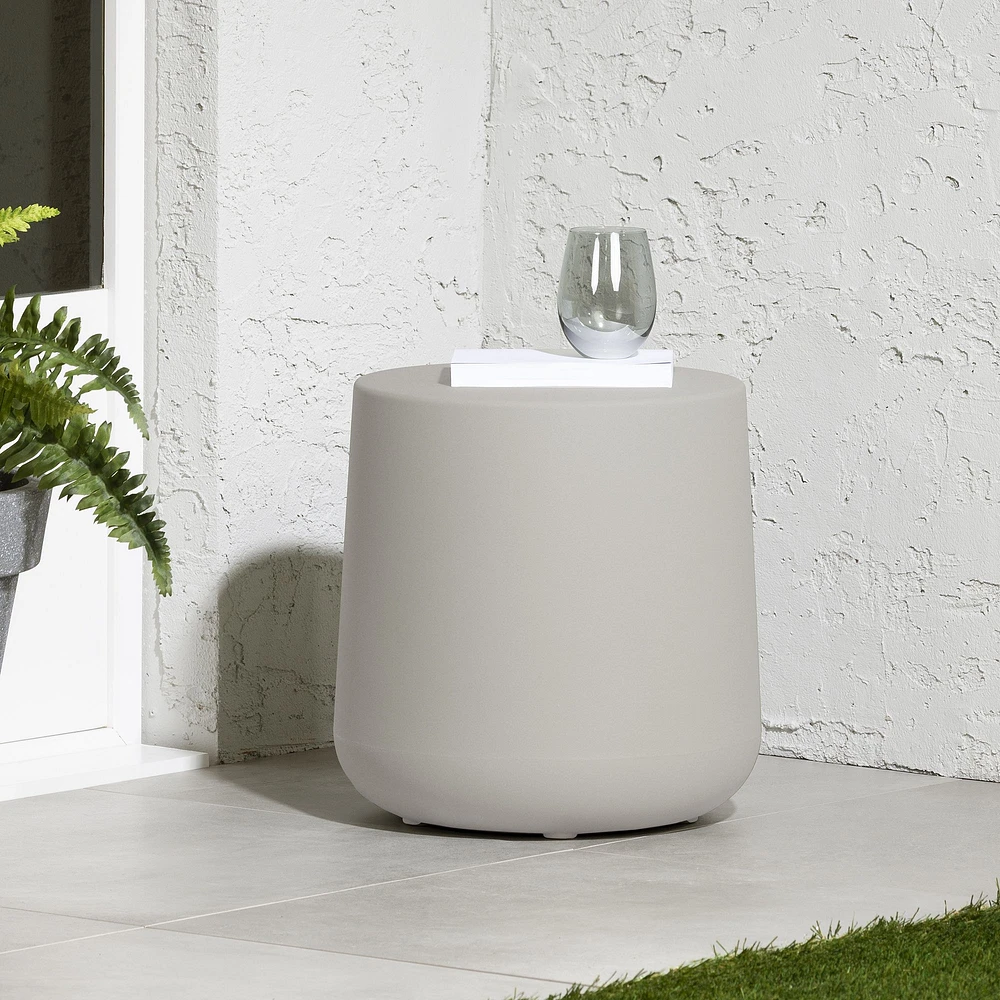 Dalya Round Outdoor Side Table Grege by South Shore Furniture