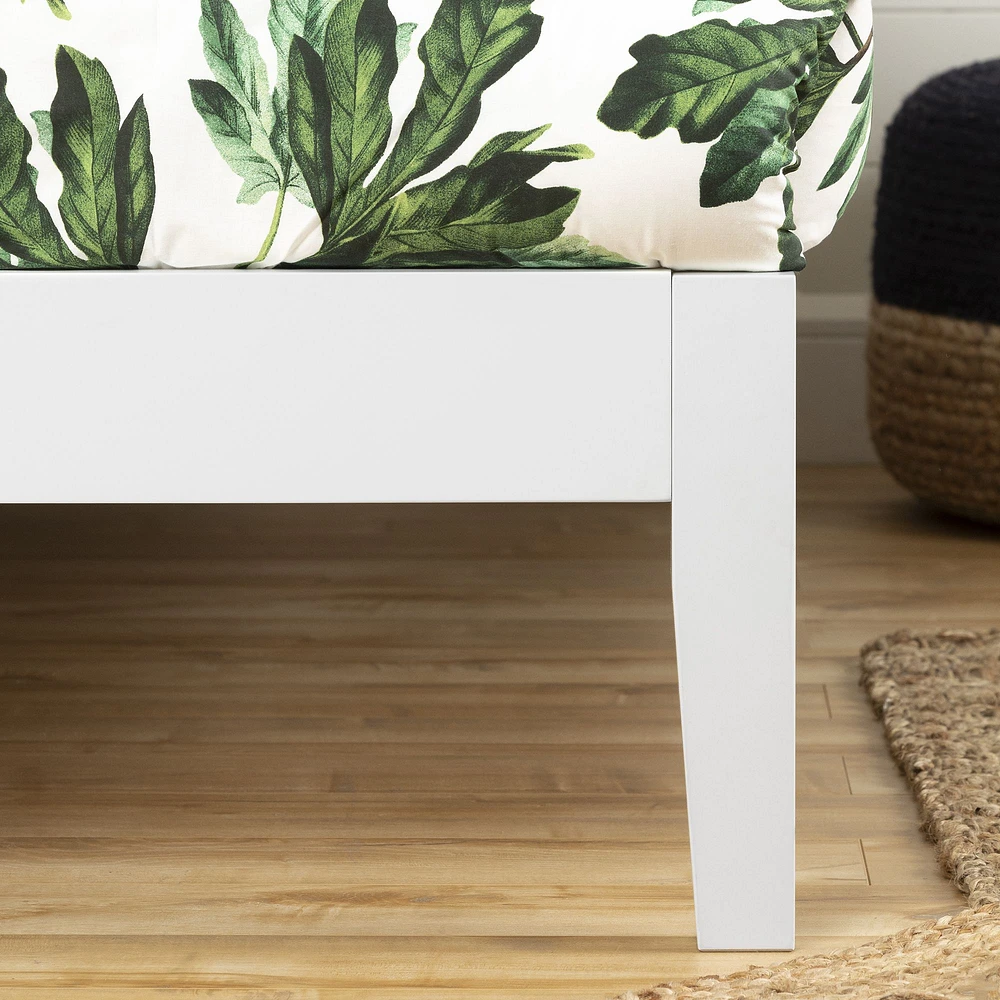 Vito King Solid Wood Platform Bed in Pure White by South Shore Furniture