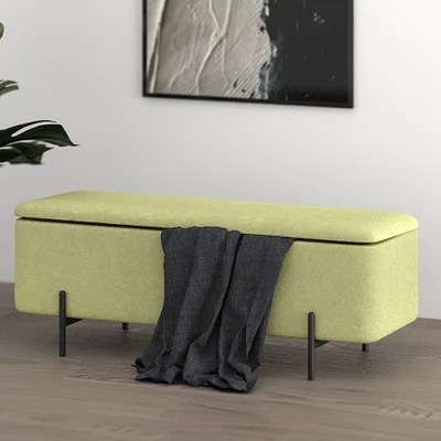 Erzo Storage Ottoman - Sage