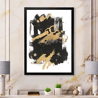 Gold and Black Drift I  Wall Art