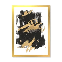 Gold and Black Drift I  Wall Art