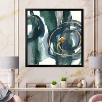 Indigo and Gold III  Canvas Wall Art Print