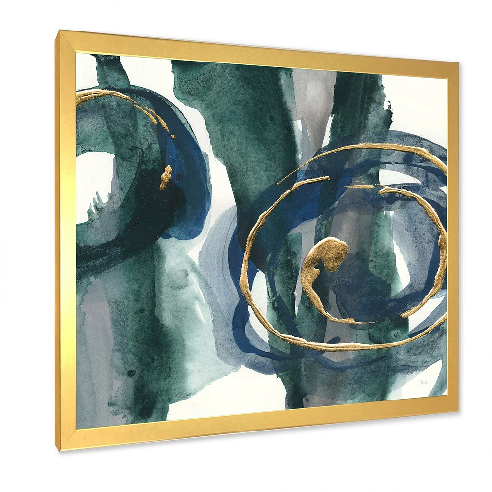 Indigo and Gold III  Canvas Wall Art Print