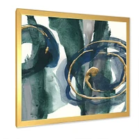Indigo and Gold III  Canvas Wall Art Print