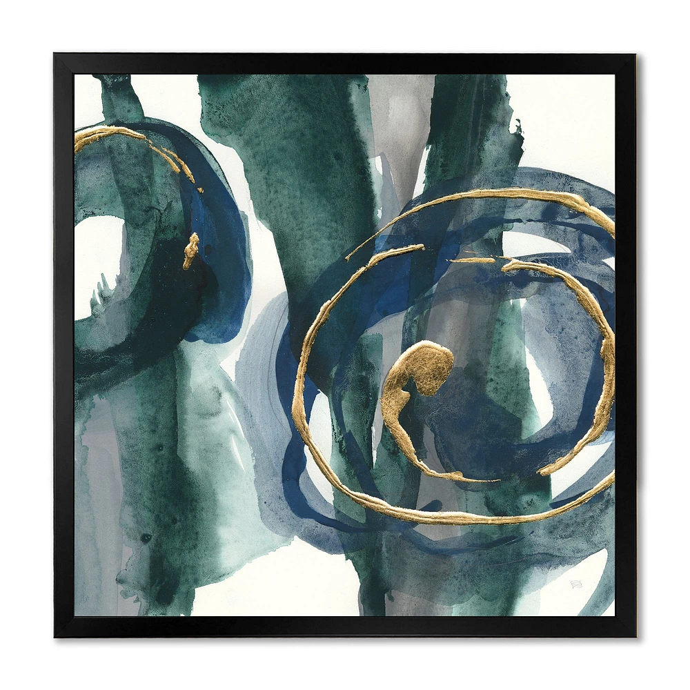 Indigo and Gold III  Canvas Wall Art Print
