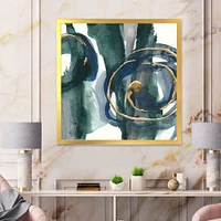 Indigo and Gold III  Canvas Wall Art Print