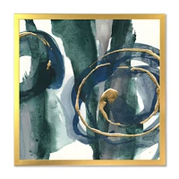 Indigo and Gold III  Canvas Wall Art Print
