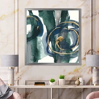 Indigo and Gold III  Canvas Wall Art Print