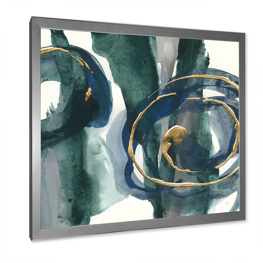 Indigo and Gold III  Canvas Wall Art Print