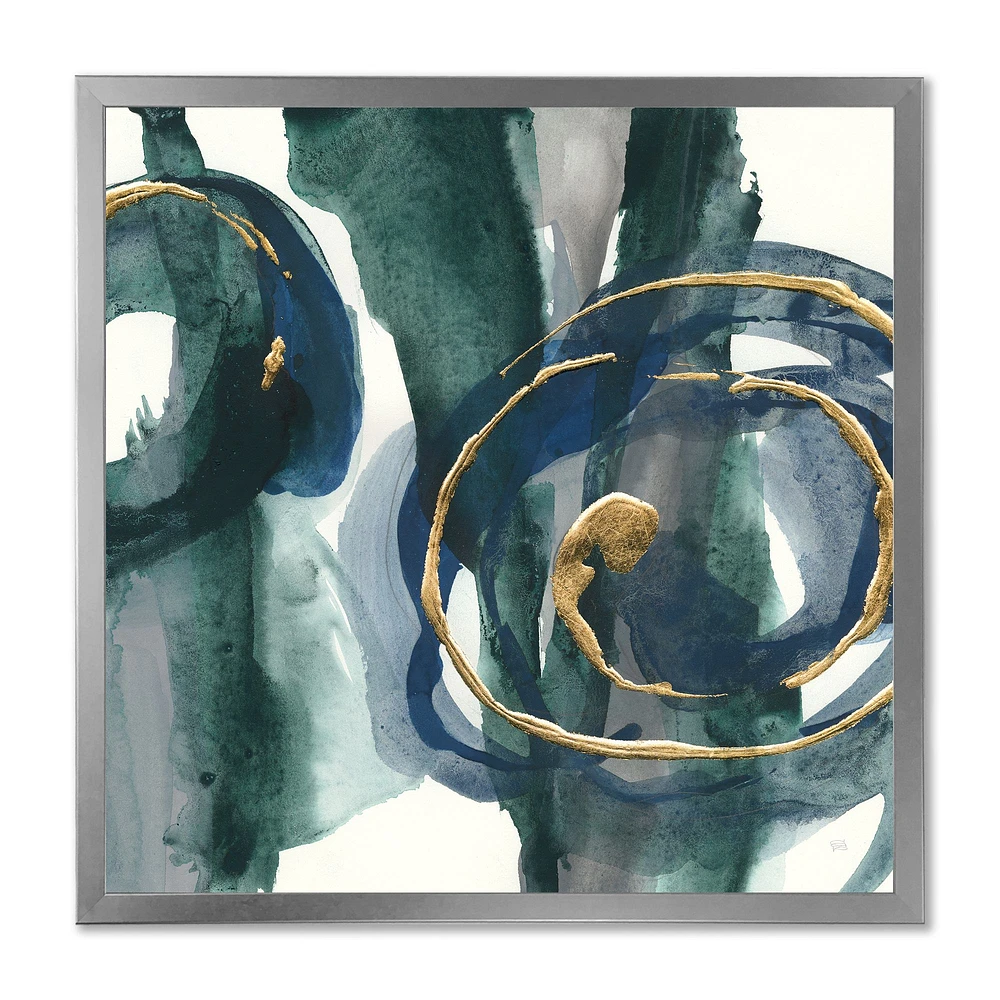 Indigo and Gold III  Canvas Wall Art Print