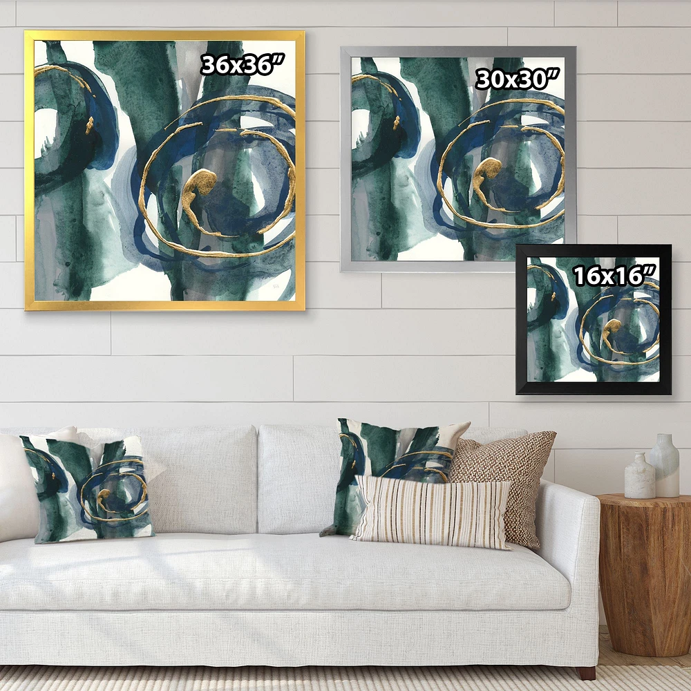 Indigo and Gold III  Canvas Wall Art Print