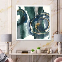 Indigo and Gold III  Canvas Wall Art Print