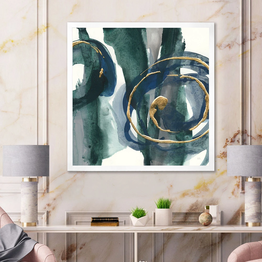 Indigo and Gold III  Canvas Wall Art Print