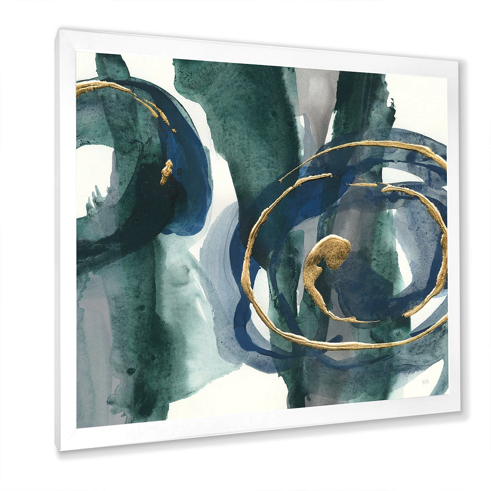 Indigo and Gold III  Canvas Wall Art Print